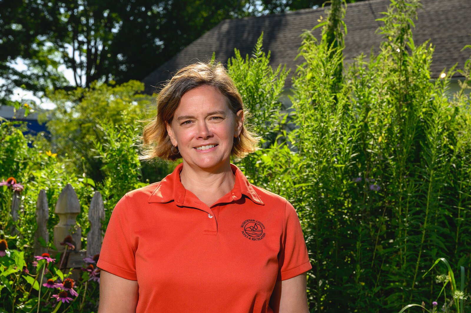 Ginny Leikam, the Washtenaw County Parks and Recreation Commission's superintendent of planning and the Natural Areas Preservation Program, at the Michigan Folk School.