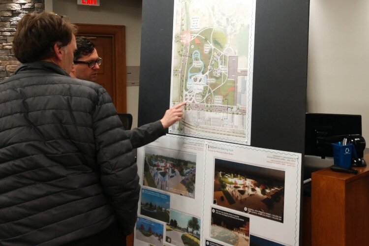 The city of Holland hosted an open house to display ideas gathered from public input for an ice rink at its downtown park, Window on the Waterfront.