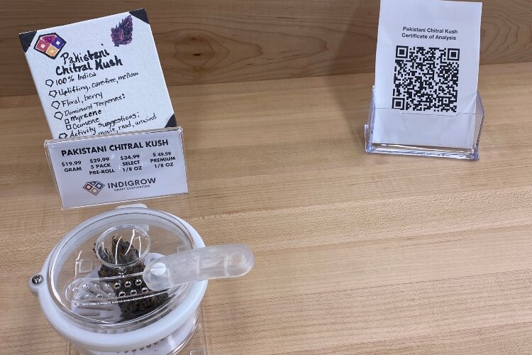 IndiGrow uses QR codes to provide information about products. (Shanika P. Carter)