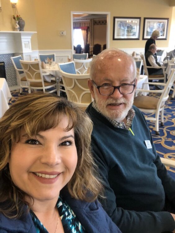 Newly elected Ottawa County judge Juanita Bocanegra (left) is pictured with Frank Kraai, an influential teacher in her life.