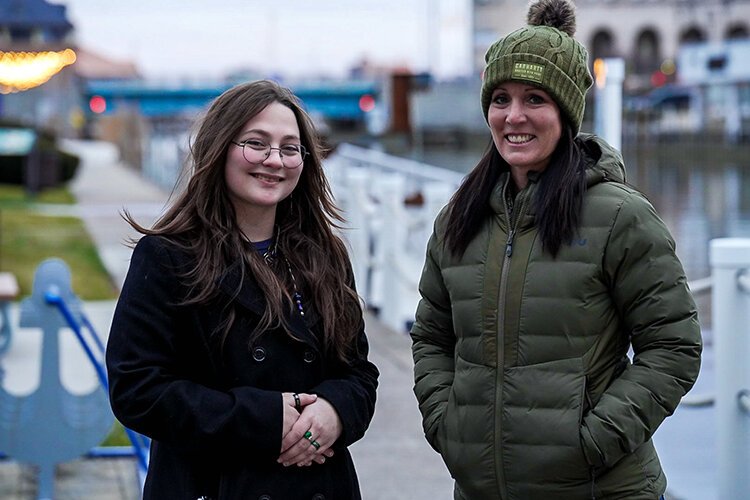 Rhiannon Galloway (left) and her mentor April Cutler.