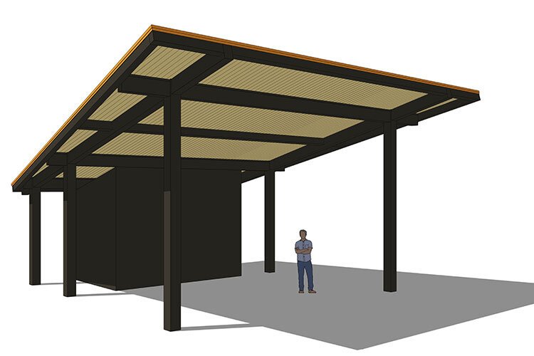 The proposed amphitheater at City Square Park in Fennville.