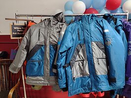 A selection of parkas at the Calumet store.