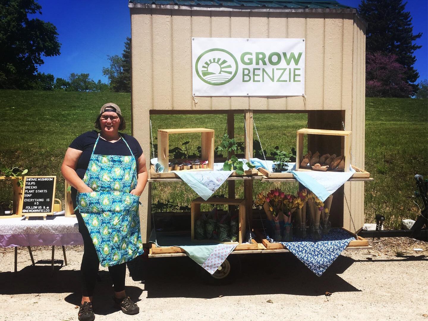 Carol "Farmer Carol" Bontekoe owns New Dawn Fields and was the second incubator farmer at Grow Benzie.