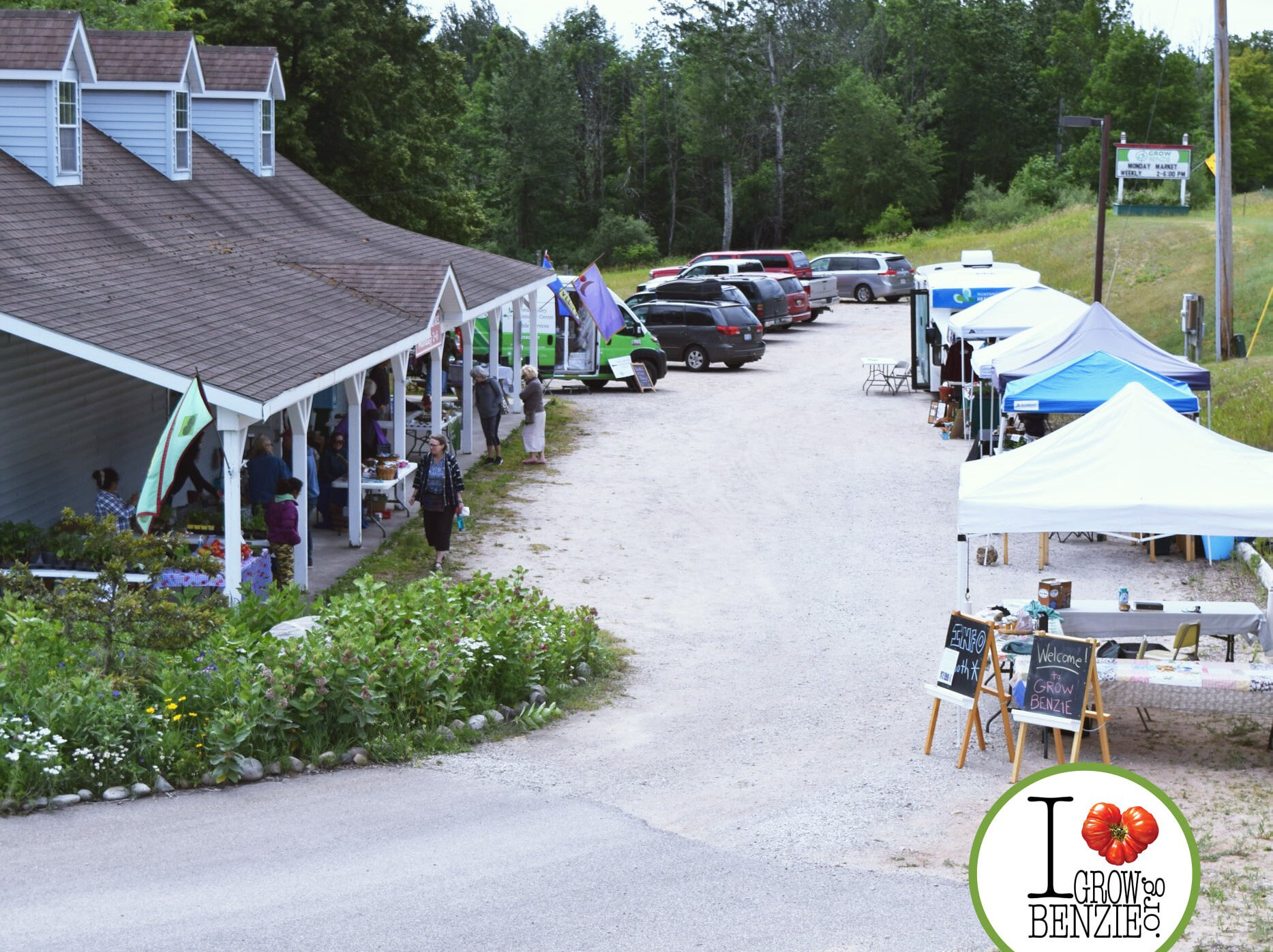 The Grow Benzie event center, affectionately known as the Big Blue.