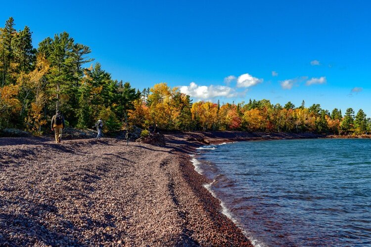 The shore along the Keweenaw Peninsula.