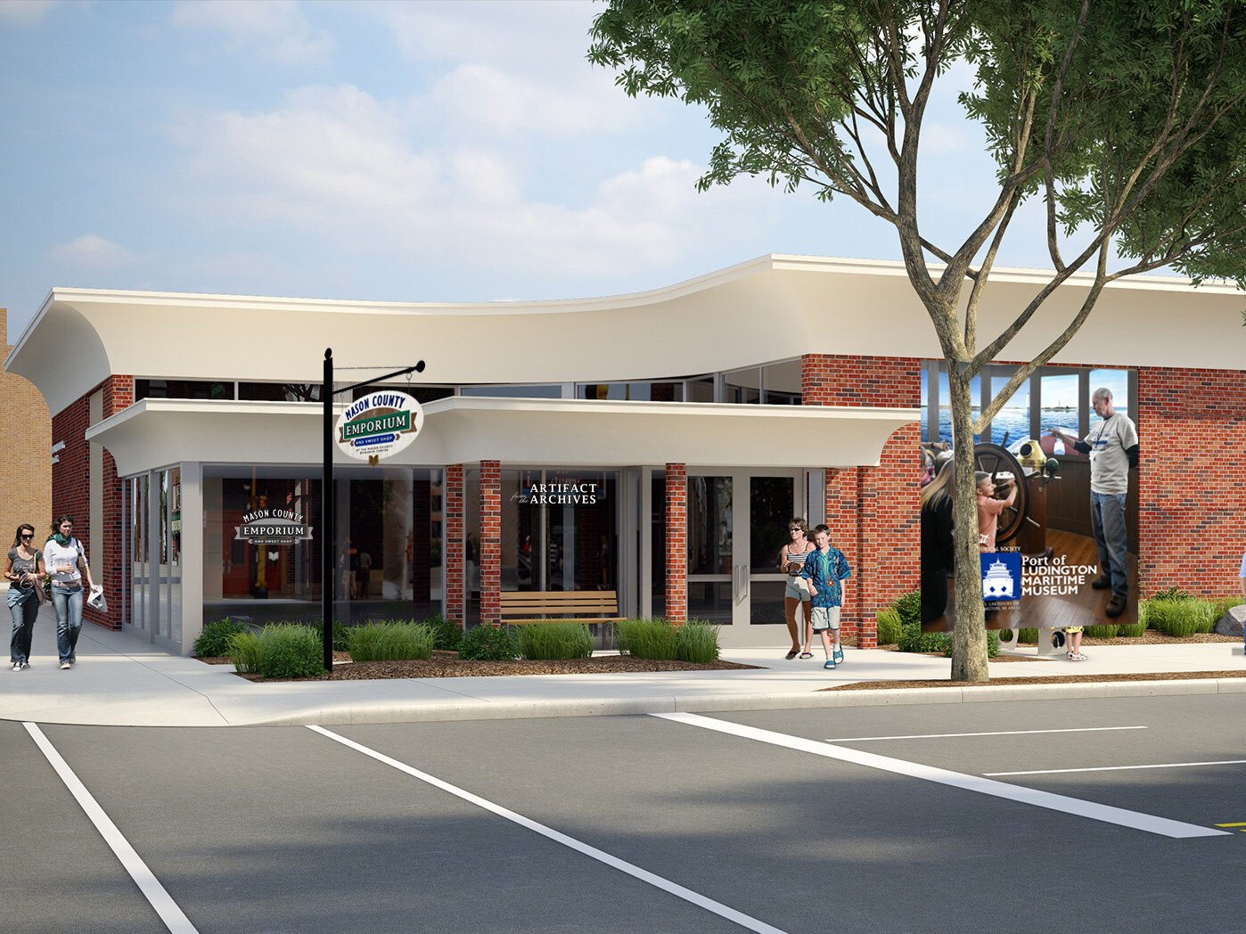 A rendering of the Mason County Research Center, opening in downtown Ludington.