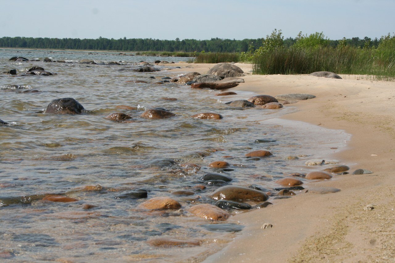 The beach at Negwegon State Park.