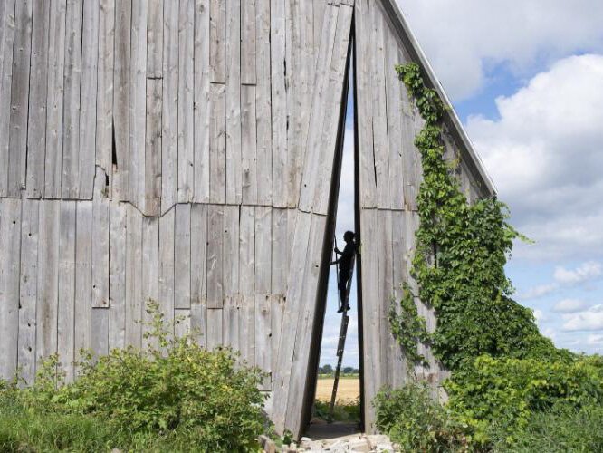 Catie Newell's Secret Sky Barn project in Hume Township.