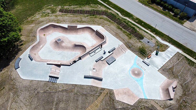 Optimist Skatepark is located at 1400 Whipple St. in Port Huron, Michigan.