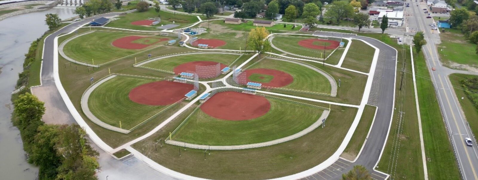 Sanford Park reopens with new baseball diamonds.