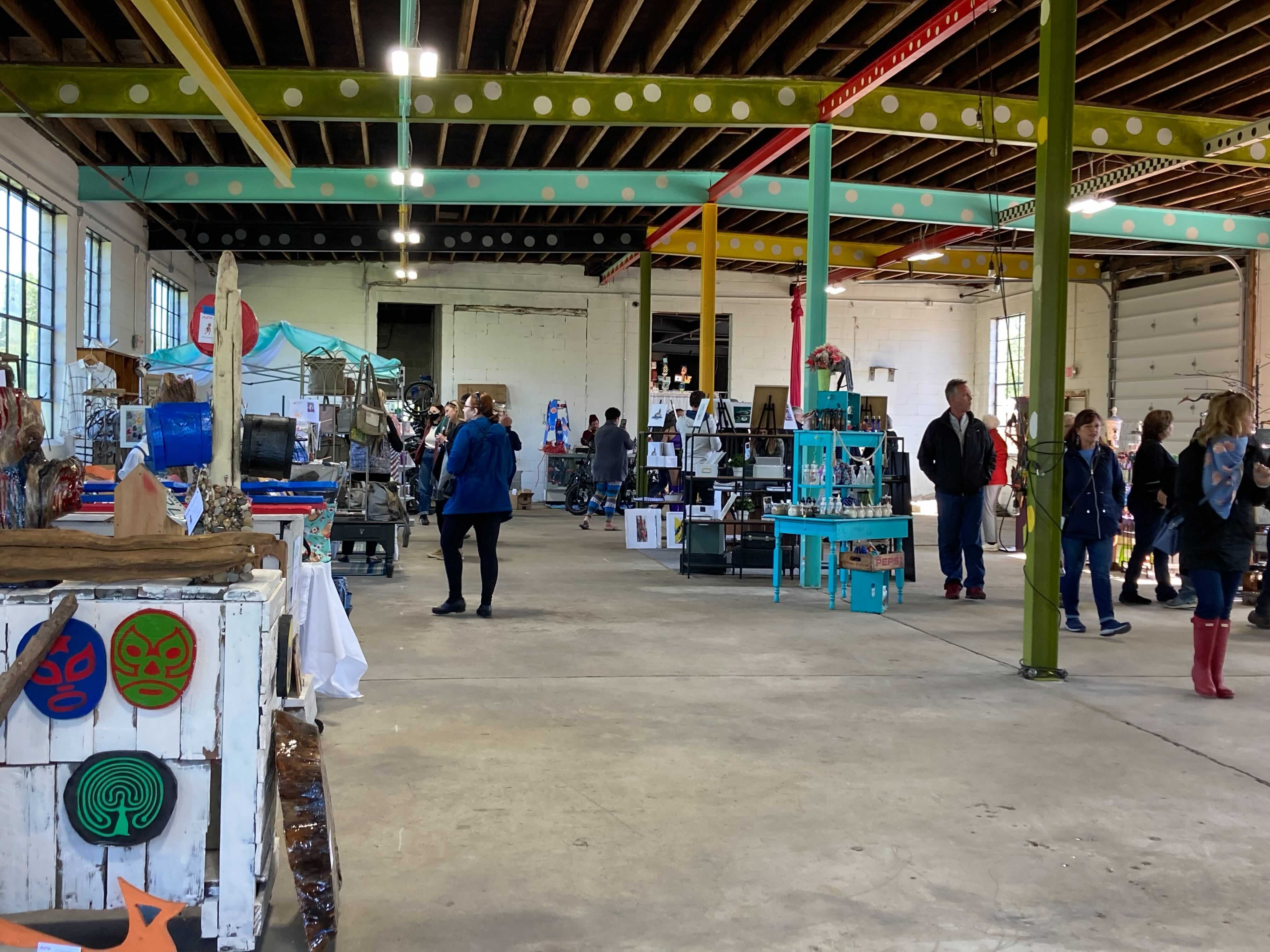 The goal this year is to offer space to 20 to 30 vendors at PAK's Garage and move the bike shop to the back of the former scooter and bike factory.