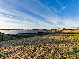 Solar panels are part of the village's SMART Park.