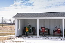 The antique tractor pavilion at the West Michigan Research Station.