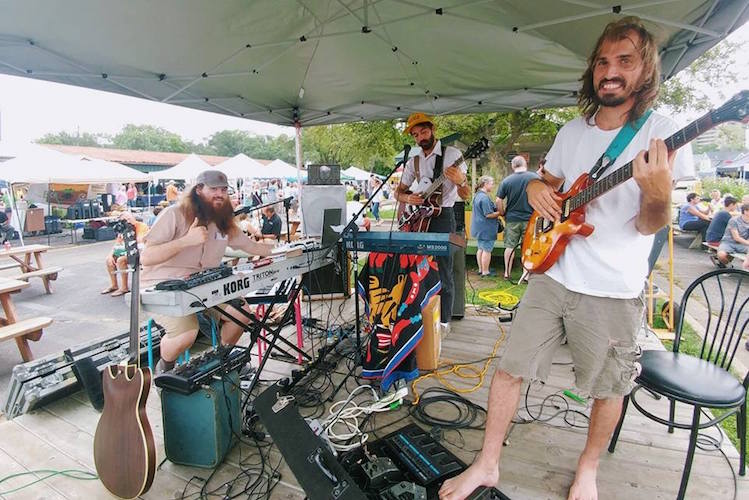  And 35 bands played at the market. 