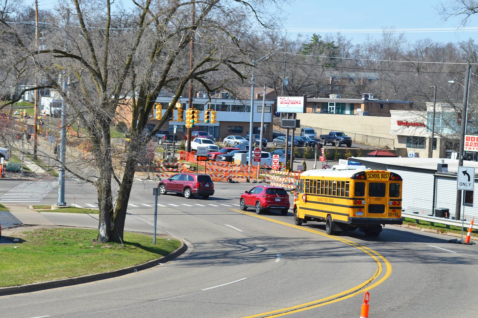 The first step in finding your way around the construction to Thrive and Shawarma King making it past the busy intersection of Whites Road and Southwest. You are still allowed to turn left onto Cork! 