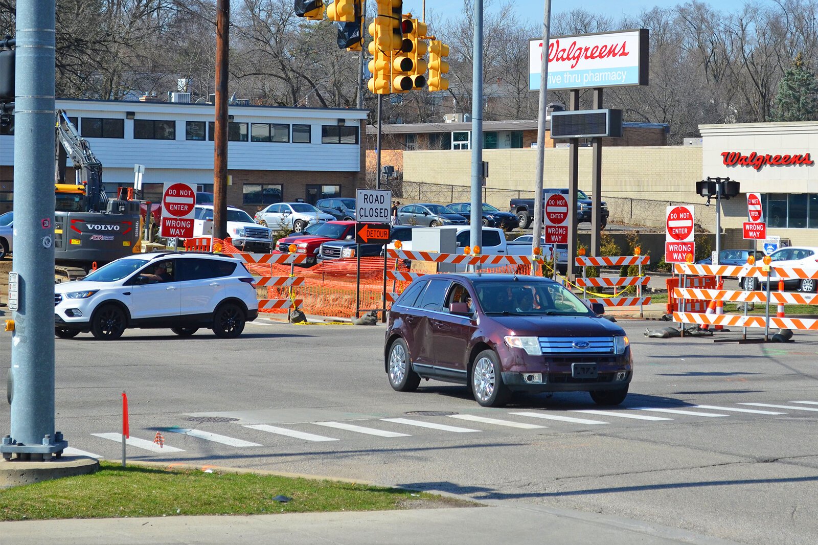 The first step in finding your way around the construction to Thrive and Shawarma King making it past the busy intersection of Whites Road and Southwest. You are still allowed to turn left onto Cork! 