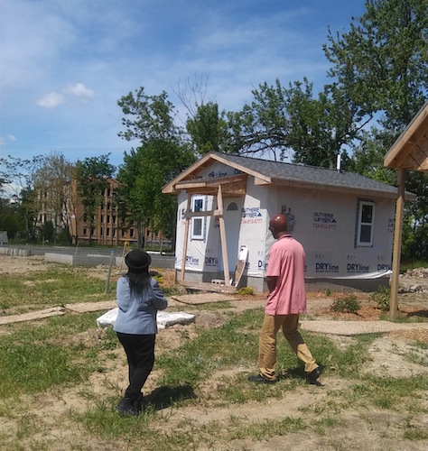 Tiny Houses of H.O.P.E. steering committee members were able to see many stages of Detroit's Tiny House Project.