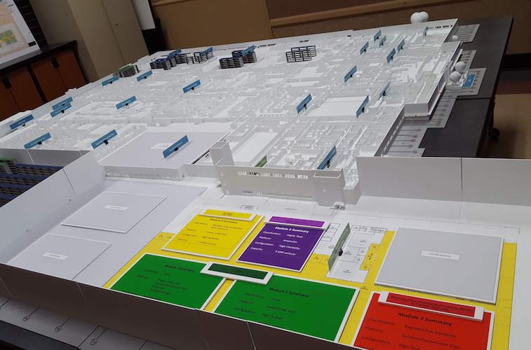 A model showing the Modular Aseptic Processing Facility.