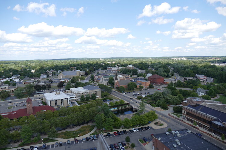 The city looks great from the upper levels of The Milton.