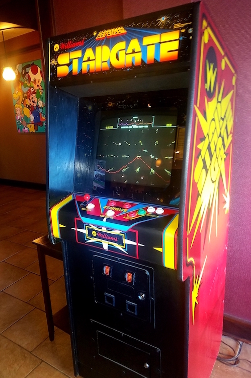 One of the old style arcade games to play at LGF, a new establishment created by a Kalamazoo native who left town and came back to run her own business.