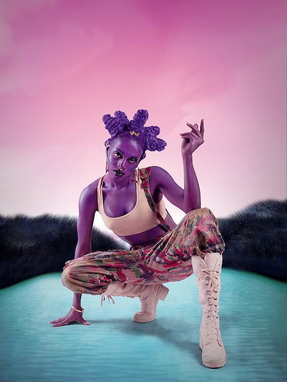 Juliana Huxtable, Untitled (Psychosocial Stuntin'), 2015, Color inkjet print, Acquisition Committee 2015.8.1 © Juliana Huxtable, Courtesy the artist and American Federation of Arts, Black Refractions exhibit