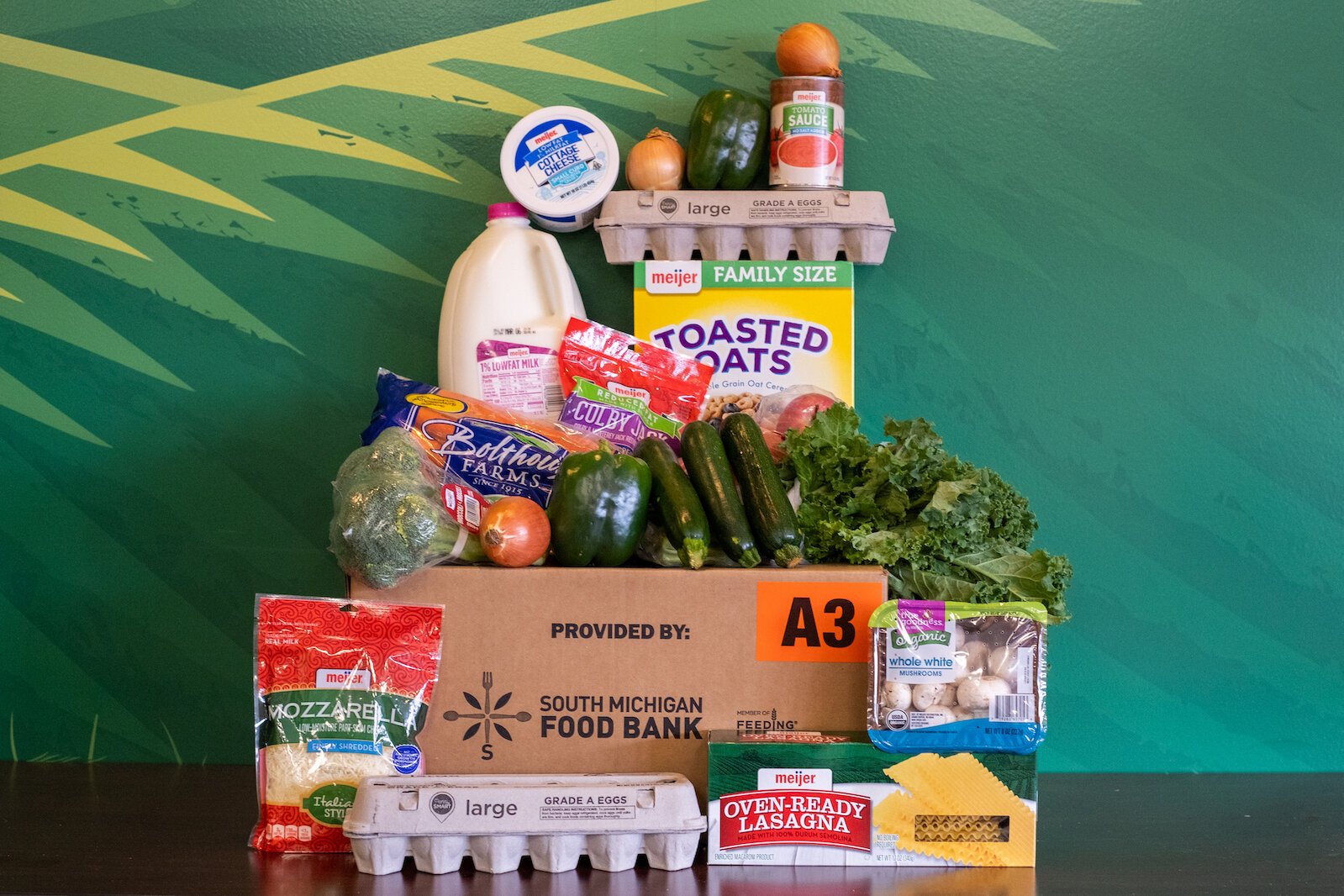 Some of the food delivered in a box as part of the Fresh Food Pharmacy program.