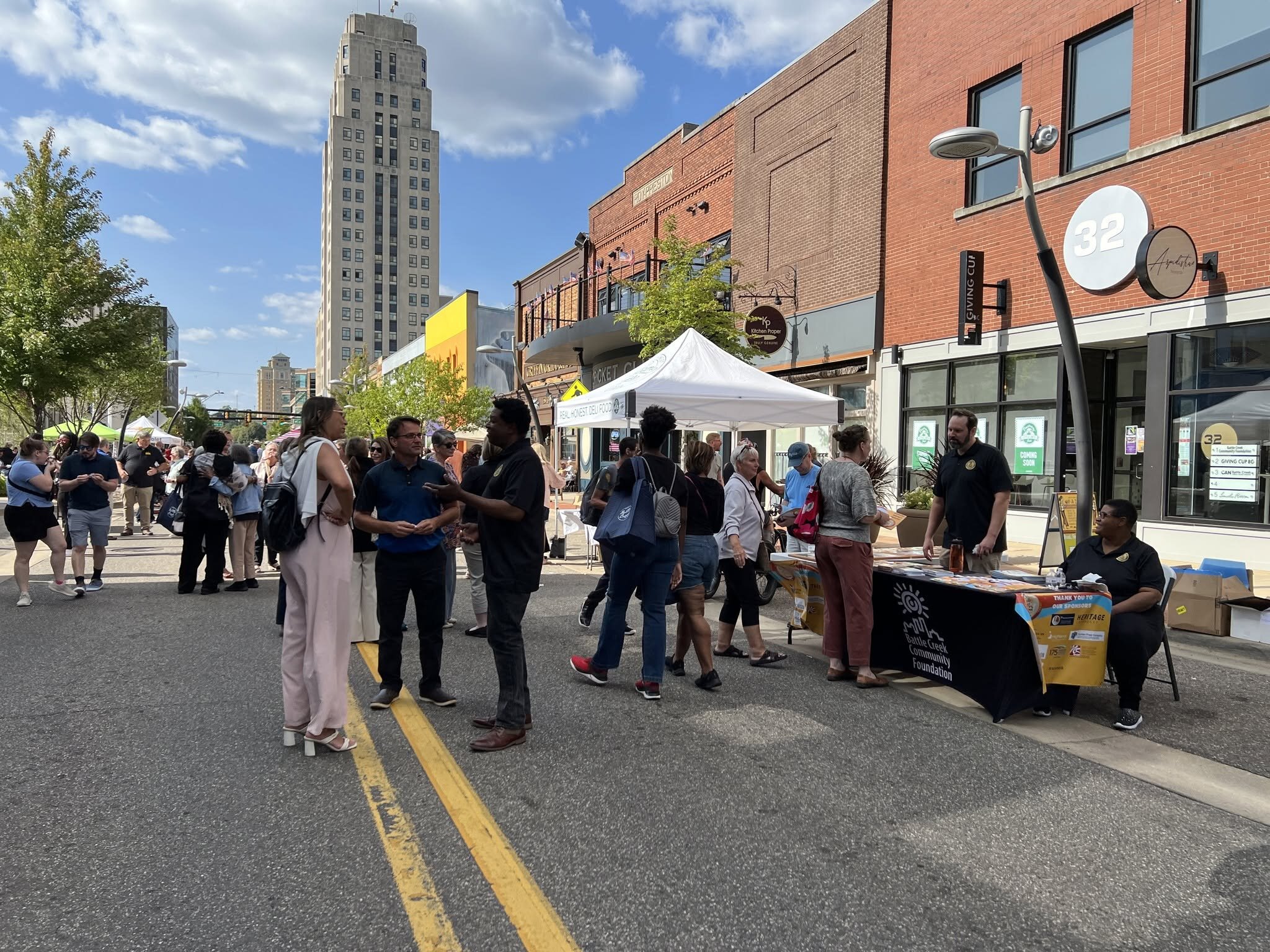 Several area residents turned out for Battle Creek Community Foundation's Block Party in 2024 to celebrate BCCF's 50th anniversary. 