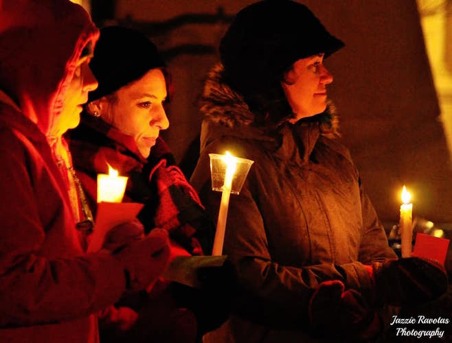 Movimiento Cosecha Kzoo leads a Moment of Healing for undocumented youth. Photo by Jazzie Ravolas