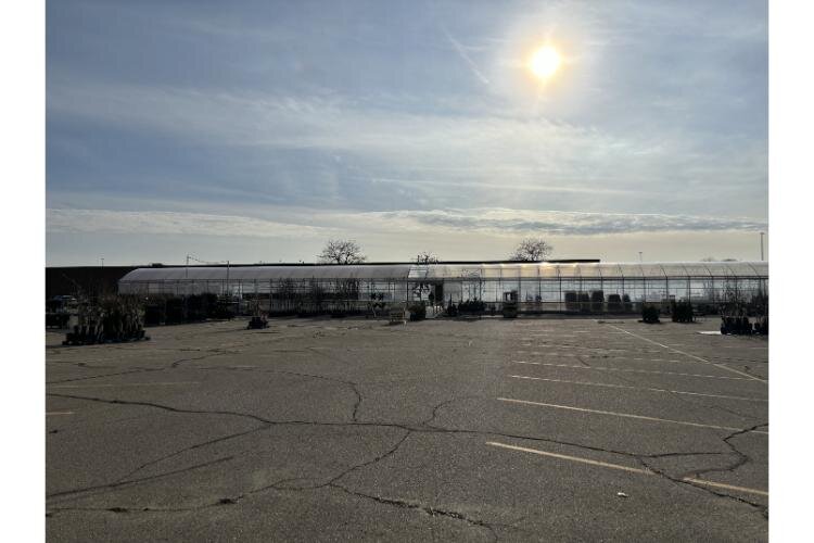 A look at the empty parking lots of Lakeview Square Mall in Battle Creek. 