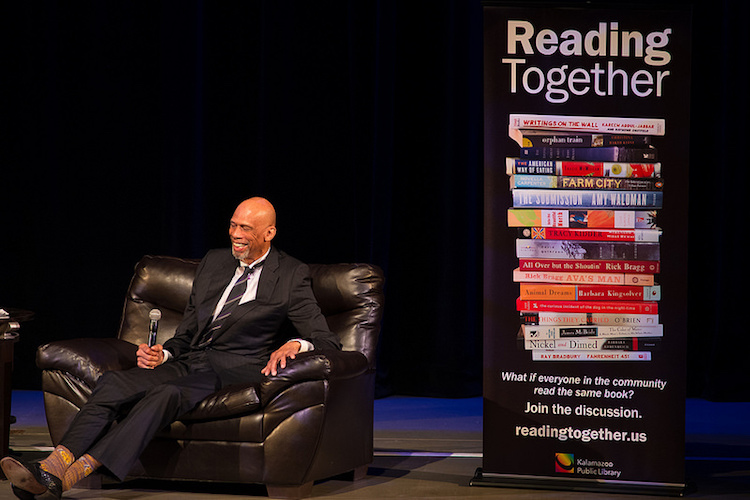 Kareem Abdul-Jabbar at the Reading Together community discussion