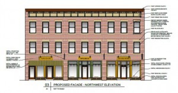 Rendering of renovated block