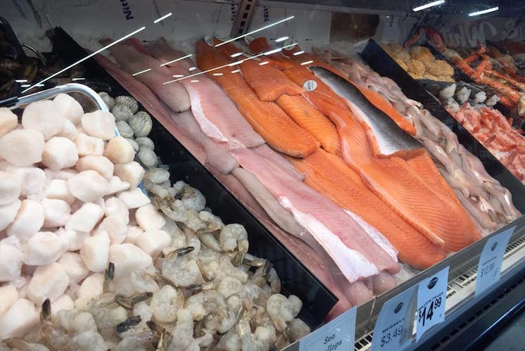 The fish department at Midtown Fresh.