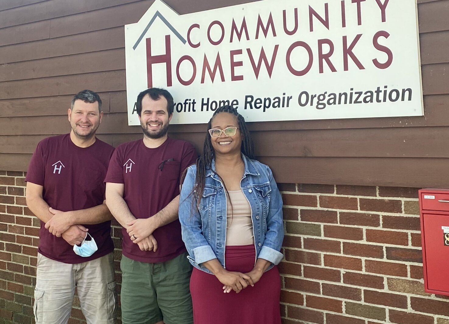 Founded in 2009, Community Homeworks is operating with a staff of about 10 people including, from left, Education Manager Jason Byler, Program Coordinator Zack Hunkins, and Education & Volunteer Coordinator TiAnna Harrison.