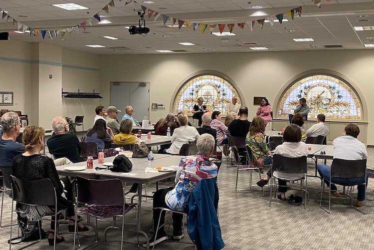 Over 50 people attended April's Kalamazoo Lyceum at the Kalamazoo Public Library.