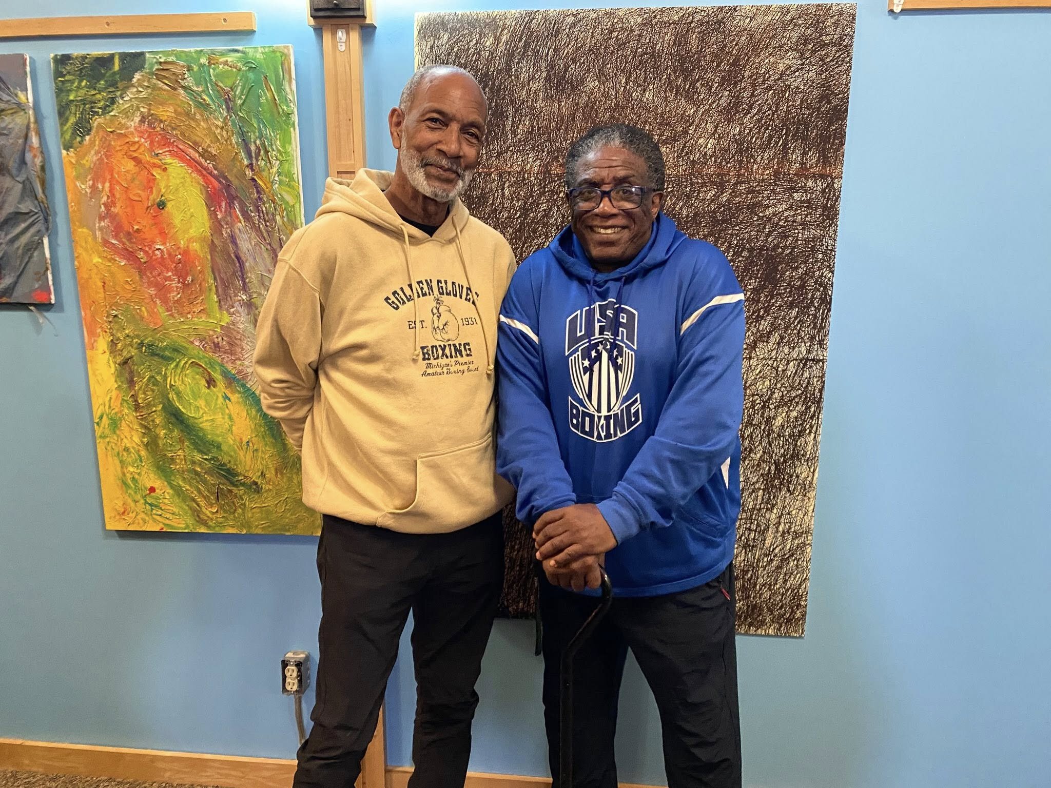 Glenn Ford and Curtis Isaac, Kalamazoo amateur boxer who were trained at the Kalamazoo Boxing Academy. They spoke on their early days at the Academy in the 1970s. 