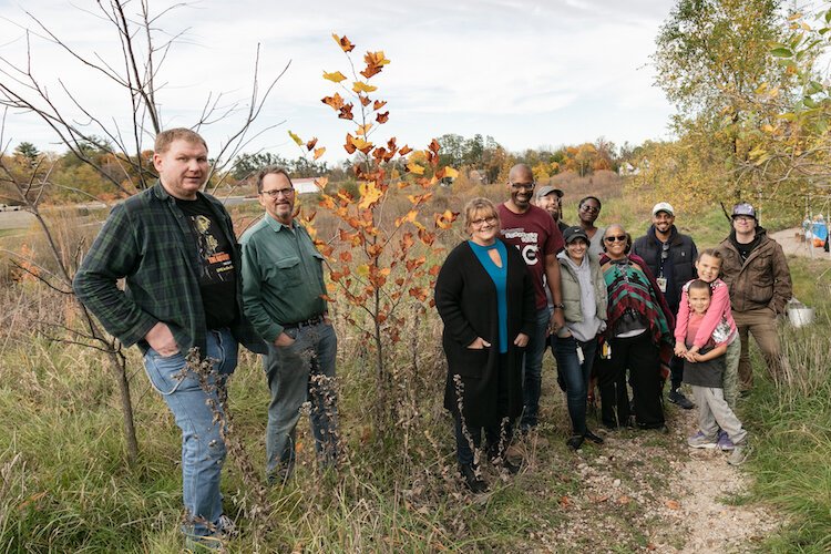 Volunteers from front to back: Mike List, Joe Kretovics, Kym Hollars, Michael Evans, Jae Slaby, Dru Seymour, Jane Asumadu, Jackie Mitchell, Drew Duncan, Aiden Aldrige, Xilyanna Underwood, and Duane Underwood III. 