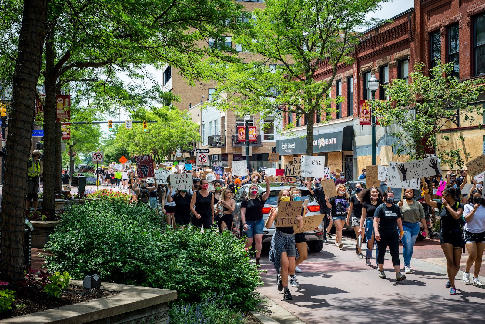 The youth protest after the death of George Floyd and the pictures taken by J.D. Kelly, a Loy Norrix student, was one of the inspirations for the Voices of Youth Program.