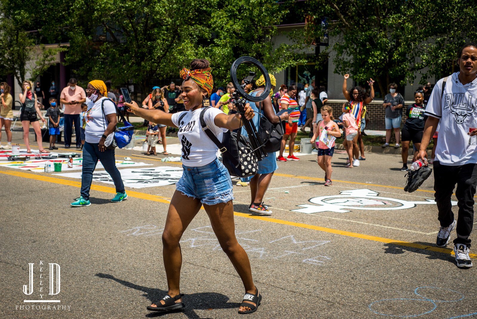 Several hundred people turned out for a Juneteenth 2020 celebration that started out small and took off. 
