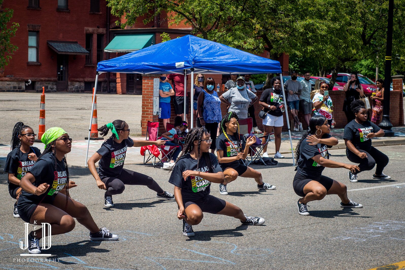 Several hundred people turned out for a Juneteenth 2020 celebration that started out small and took off. 