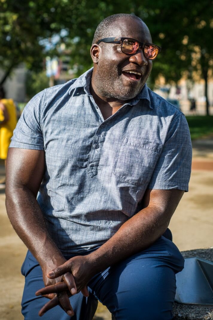 Former Kalamazoo Mayor Bobby Hopewell attended the gathering to observe George Floyd's death.