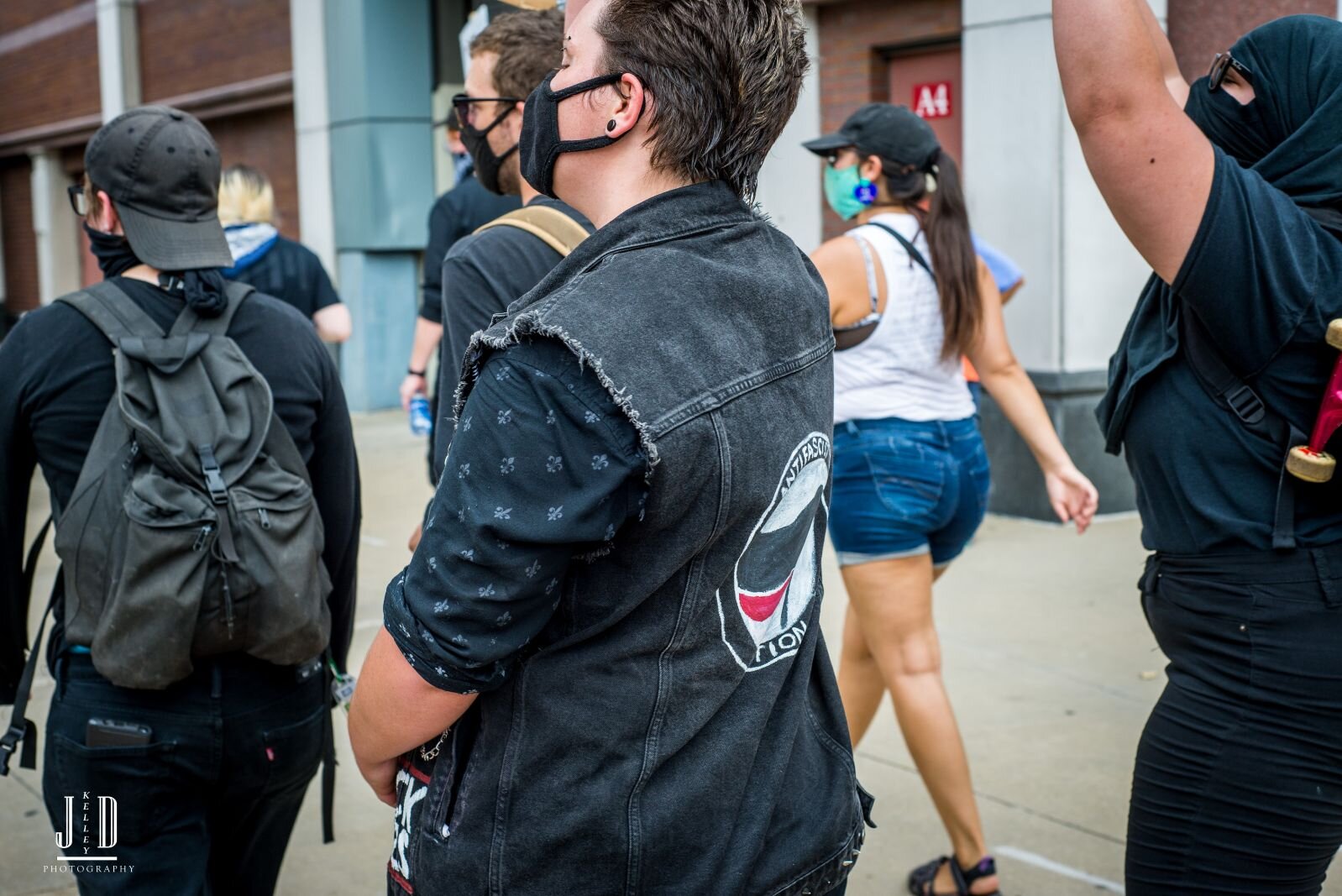 Counter-protesters at Saturday’s Proud Boys protest included a diverse mix with people from a wide age range and many backgrounds.