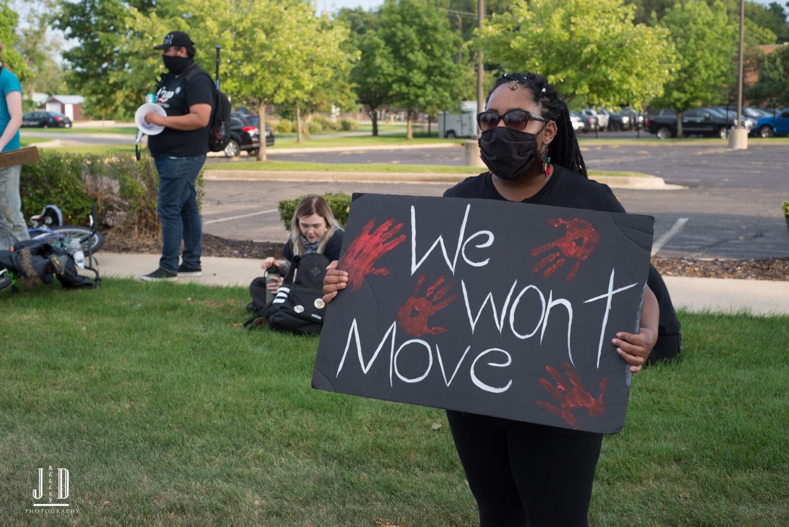 Counter-protesters at Saturday’s Proud Boys protest included a diverse mix with people from a wide age range and many backgrounds.