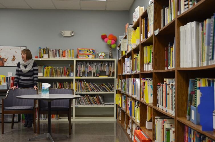 Books for all ages line the shelves at SLD