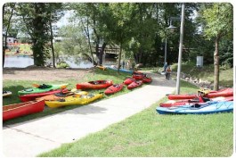 Kalamazoo Riverfront Garden and launch