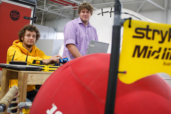 Cory Walters and John Taylor Bruinwood control robot