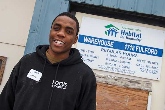 Tinashe Chaponda at Habitat for Humanity