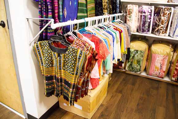 Lairan stocks traditional Burmeses clothing