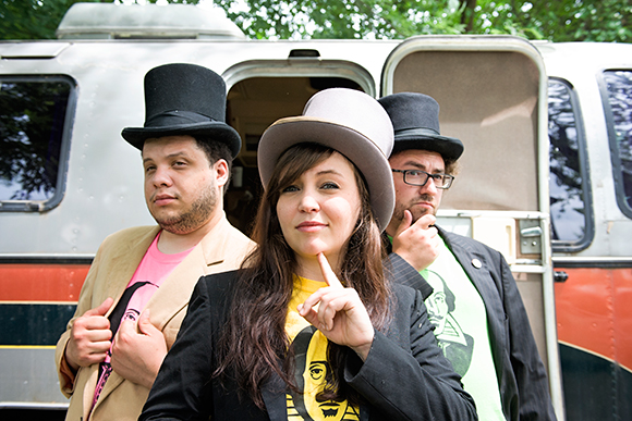 Brishen Miller, left, Carol Zombro, and Ben Hooper