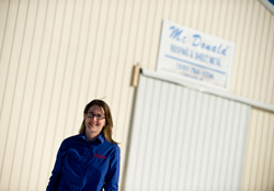 Danielle Wallace of McDonald's Roofing / photos by Erik Holladay